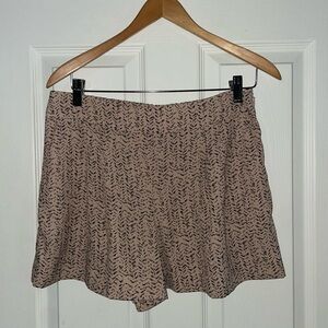 LOFT Women's Printed A-Line Skirt - Tan Pattern